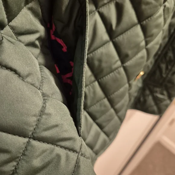C. Wonder Green Pea Coat with Quilted Design - Picture 4 of 14